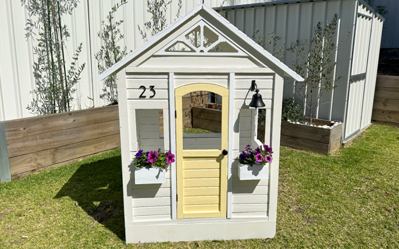 How To Transform An Old Timber Cubby House With Paint