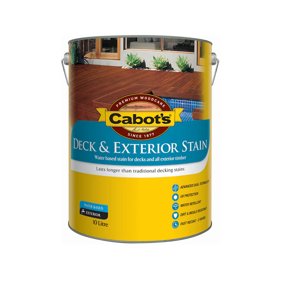 Cabot's Deck & Exterior Stain Water Based Merbau 10L - Inspirations Paint