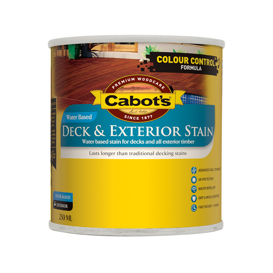 Cabot�s Deck &amp; Exterior Stain Water Based Jarrah 250ml