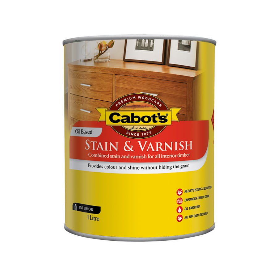 Cabot's Stain & Varnish Oil Based Satin Jarrah 1L