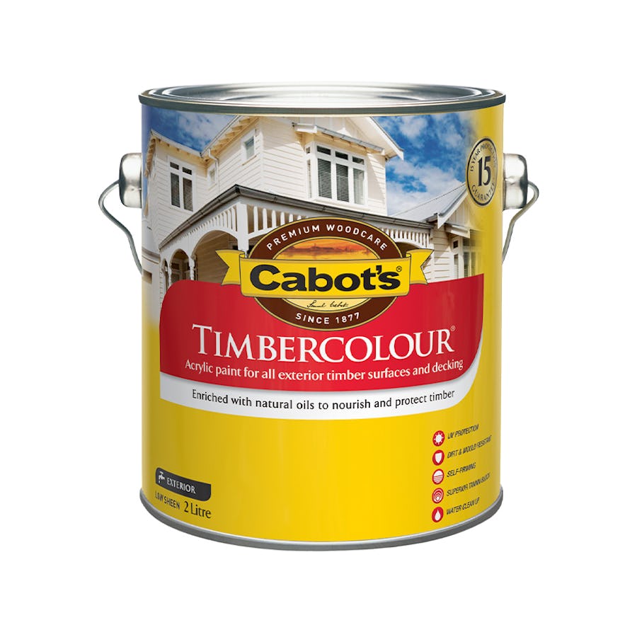 Cabot's Timbercolour Deck & Exterior Paint Low Sheen White 500ml