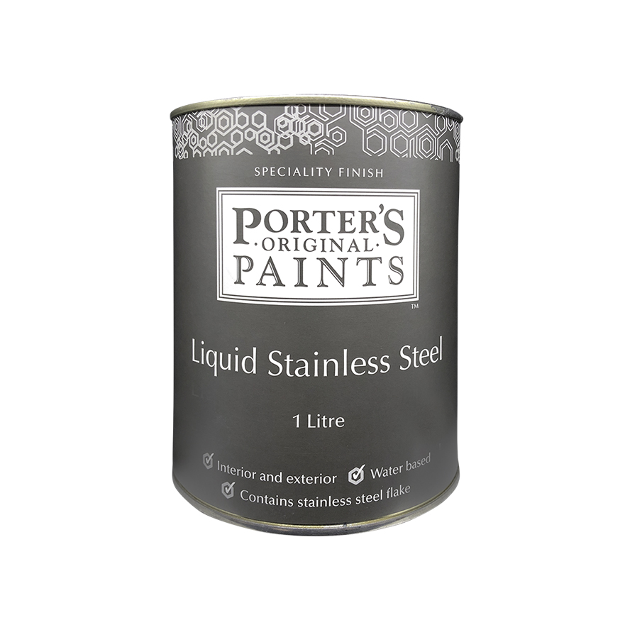 Porter's Paints Liquid Stainless Steel 1L Inspirations Paint