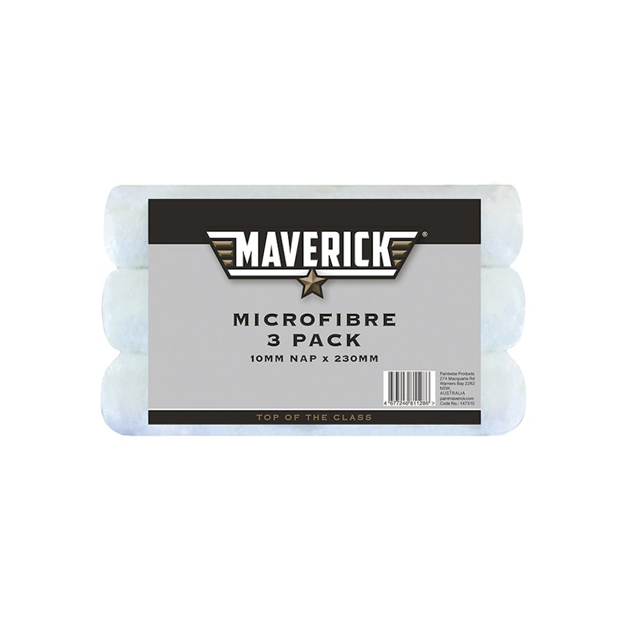 Maverick Microfibre Roller Cover 10mm x 230mm 3 Pack