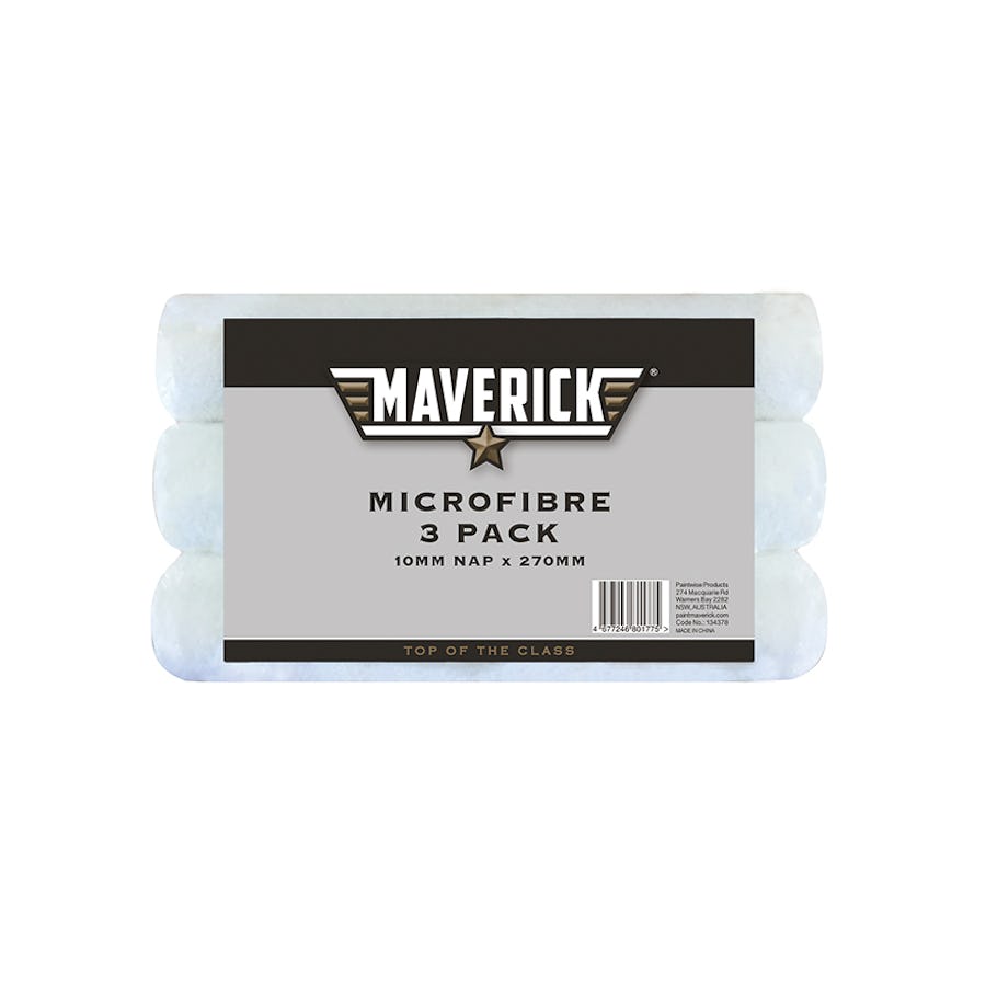 Maverick Microfibre Roller Cover 10mm x 270mm 3 Pack