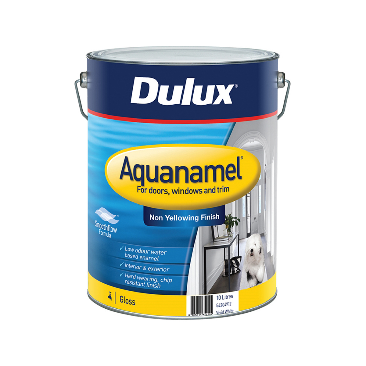 Dulux Aquanamel Gloss Vivid White 10L - Inspirations Paint