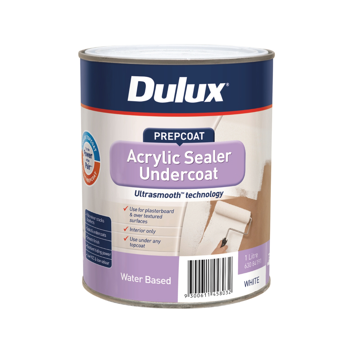 Dulux Prepcoat Acrylic Sealer Undercoat White 1L Inspirations Paint
