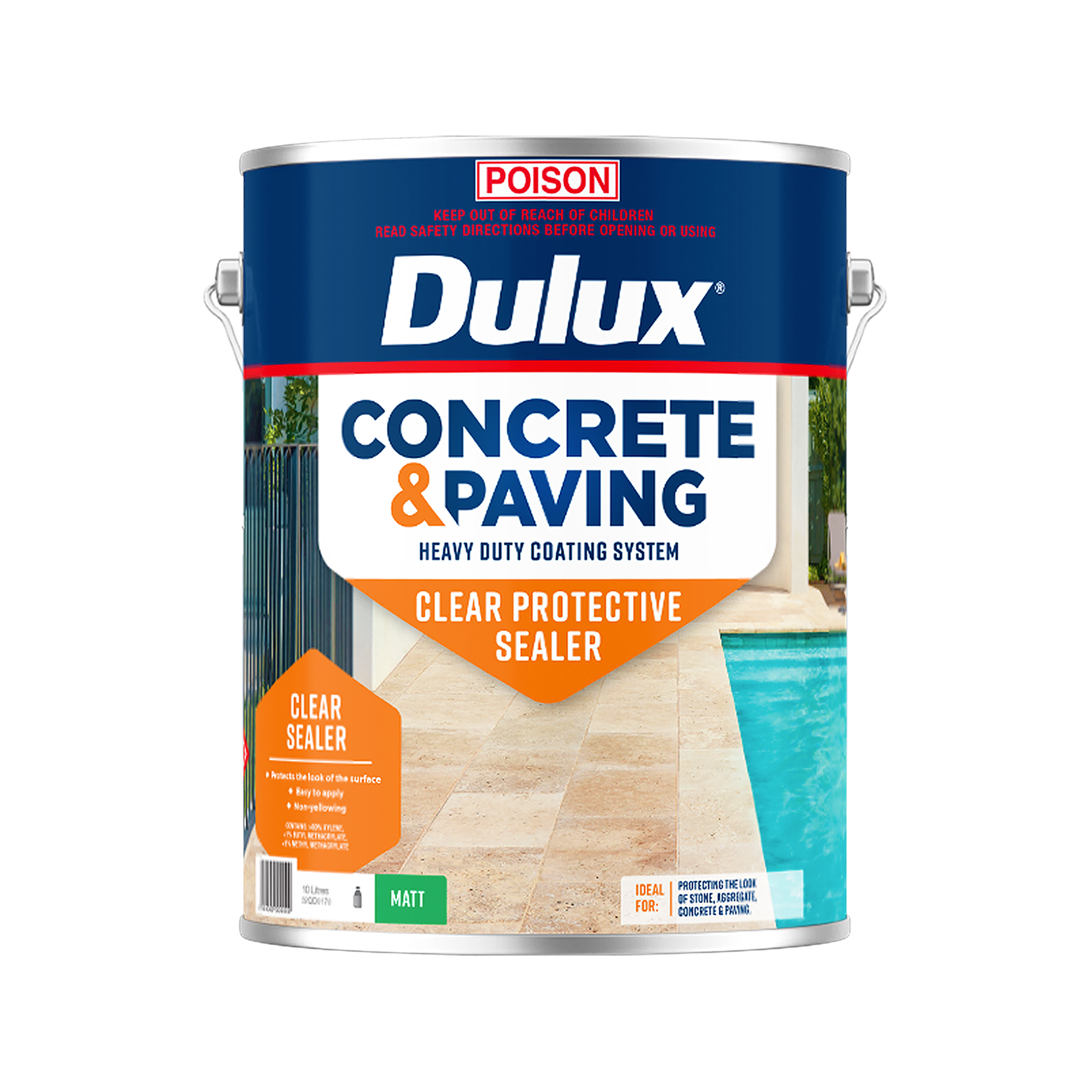 Dulux Concrete & Paving Clear Protective Sealer Matt 10L Inspirations
