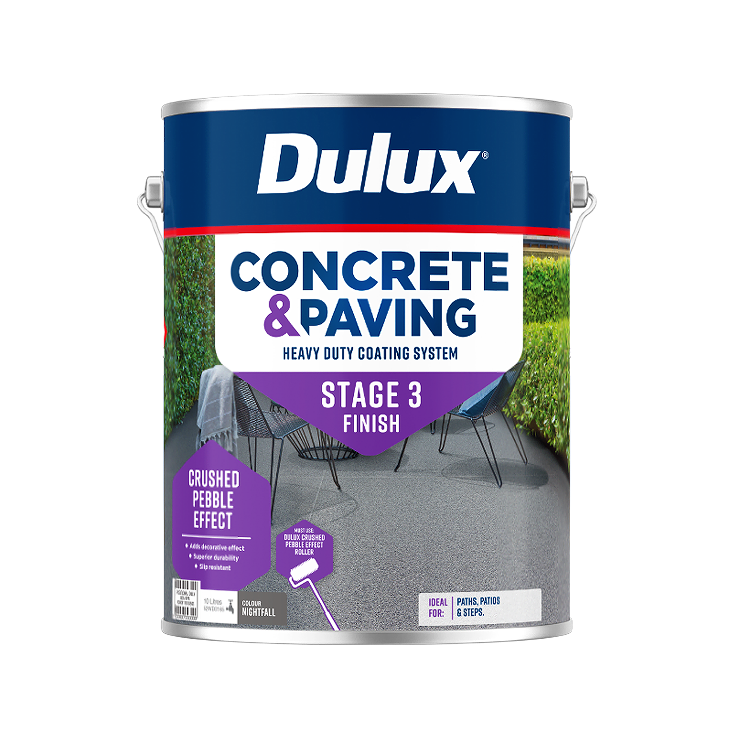 Dulux Concrete & Paving Crushed Pebble Effect Nightfall 10L