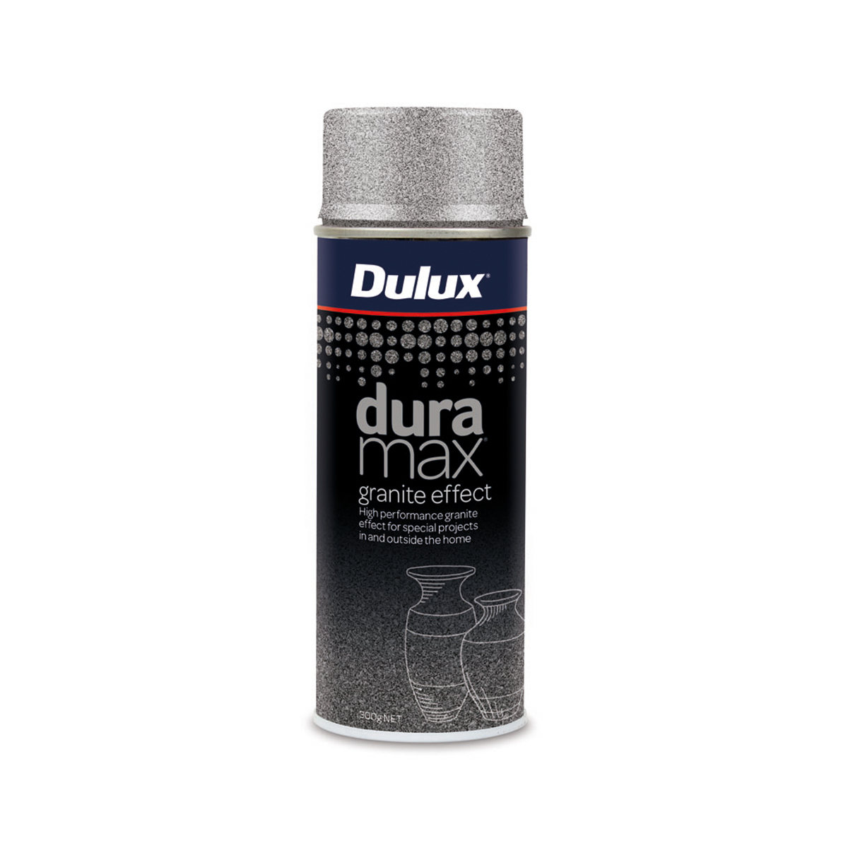 Dulux Duramax Granite Effect Spray Paint Granite Light Grey 300G