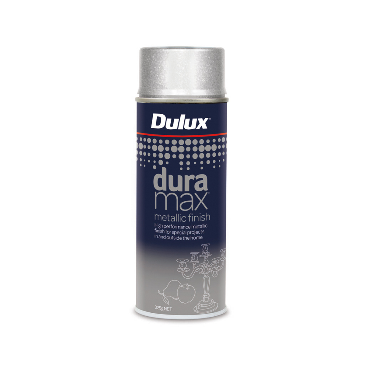 Dulux Duramax Metallic Finish Spray Paint Silver 325G Inspirations Paint