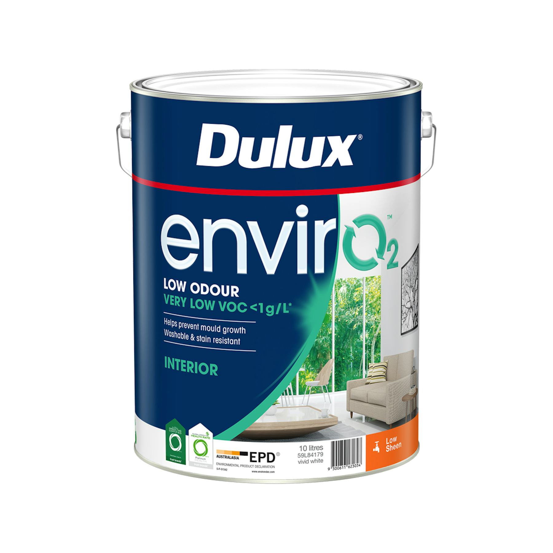Dulux EnvirO2 Interior Low Sheen 10l ?w=900&h=900&auto=format&dpr=2&q=50