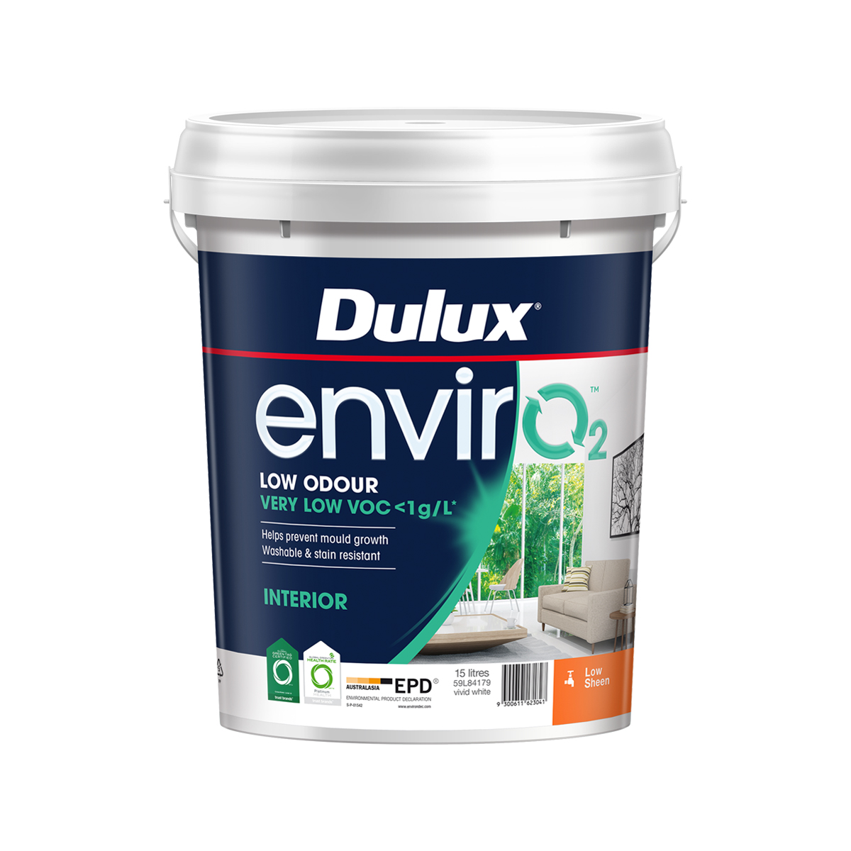 Dulux envirO2 Interior Low Sheen 15L Inspirations Paint