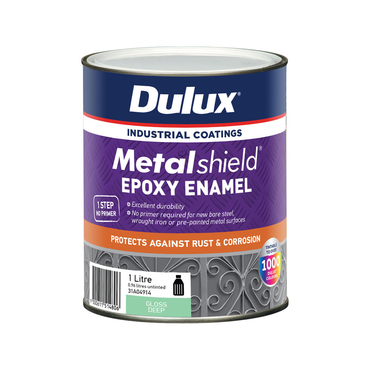 Dulux Metalshield Epoxy Enamel Gloss Deep 1L Inspirations Paint