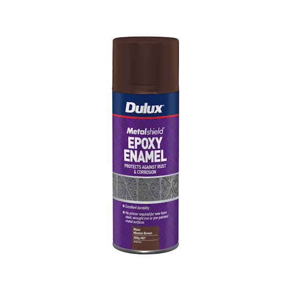 Satin Black Dulux Metalshield Epoxy Enamel Spray Can Colours