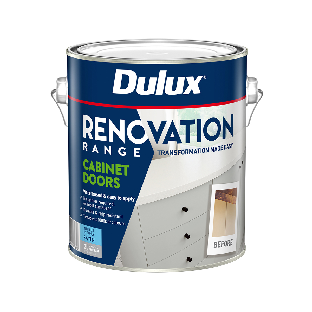 Dulux Renovation Range Doors Satin Deep 2L Inspirations Paint