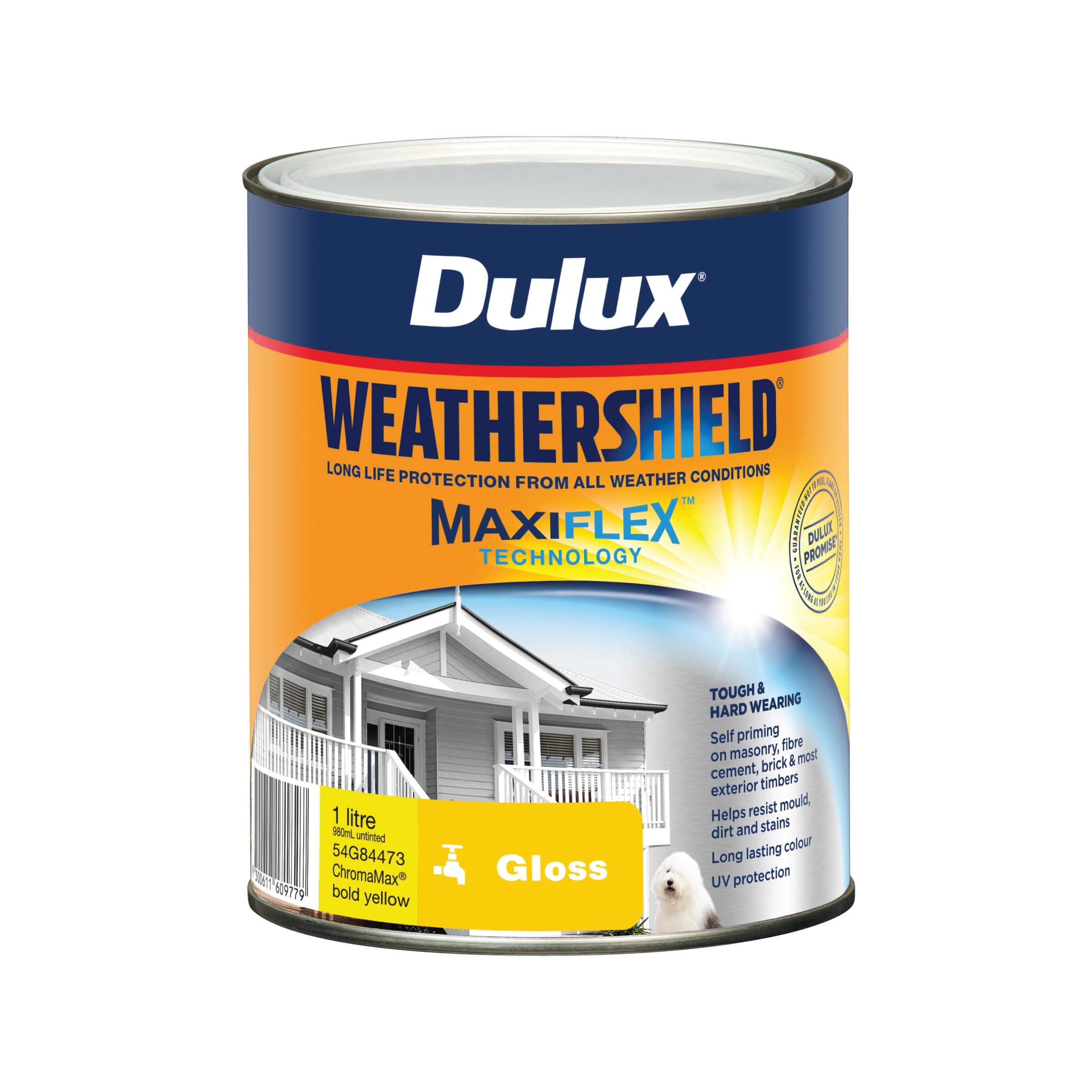 Dulux Weathershield Gloss Bold Yellow 1L Inspirations Paint