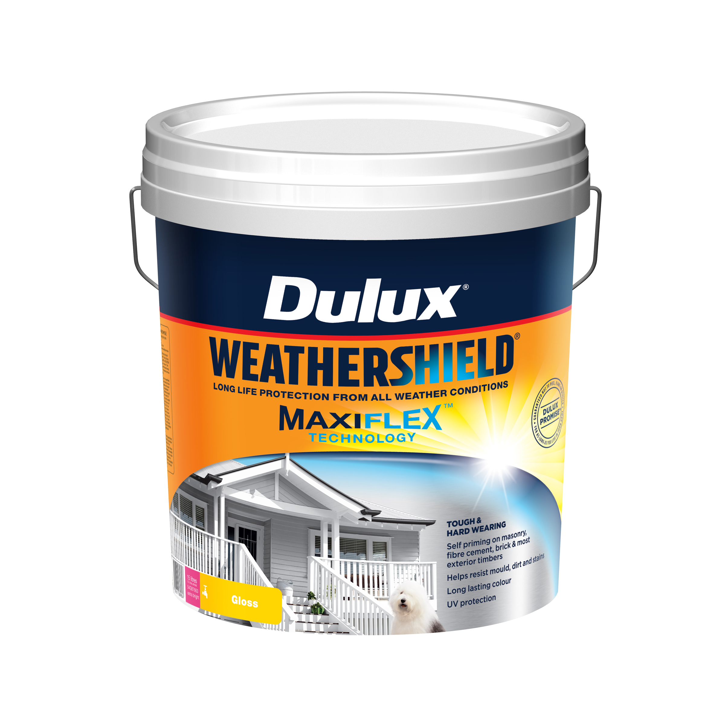 Dulux Weathershield Gloss Extra Bright 15L Inspirations Paint