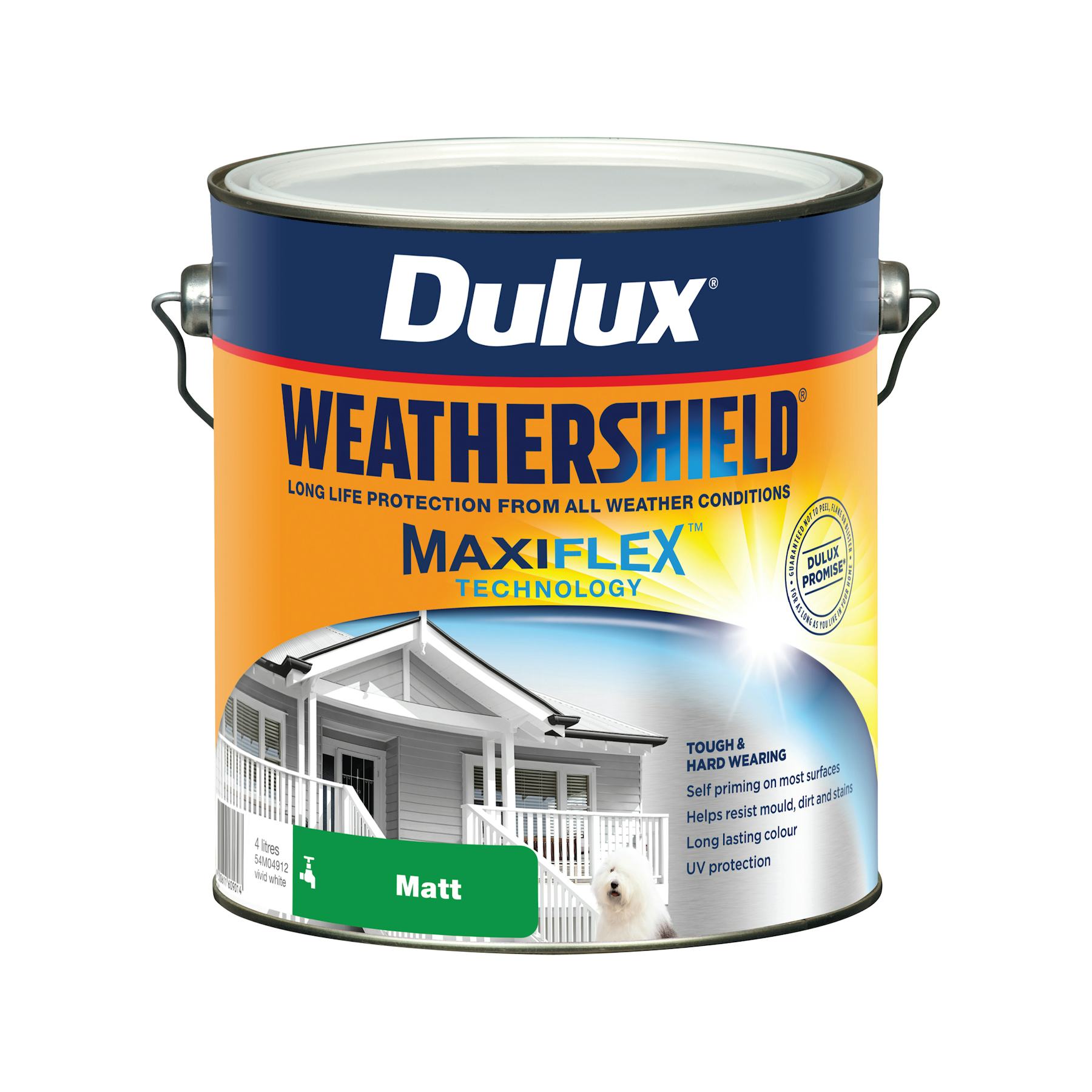 Dulux Weathershield Matt White 4L Inspirations Paint Dulux Weathershield Matt White 4L Inspirations Paint