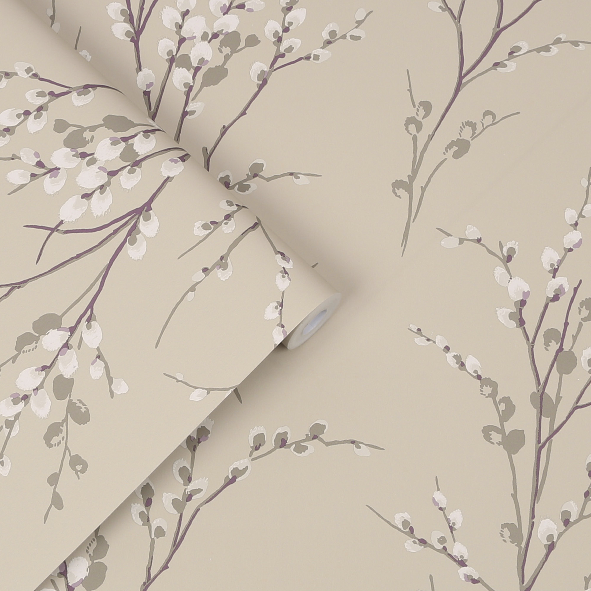 Laura Ashley Pussy Willow Natural Wallpaper - Inspirations Paint