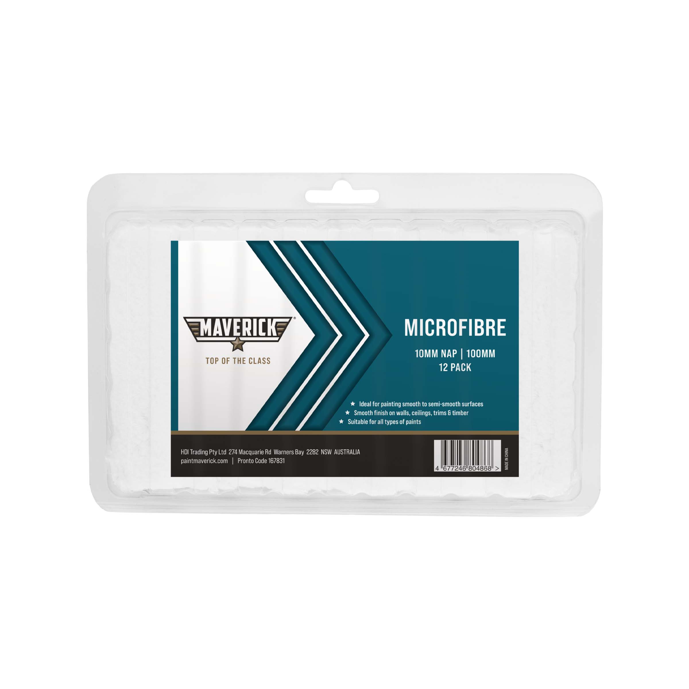 maverick-minirollers-microfibre-10mmnap-100mm-12pack