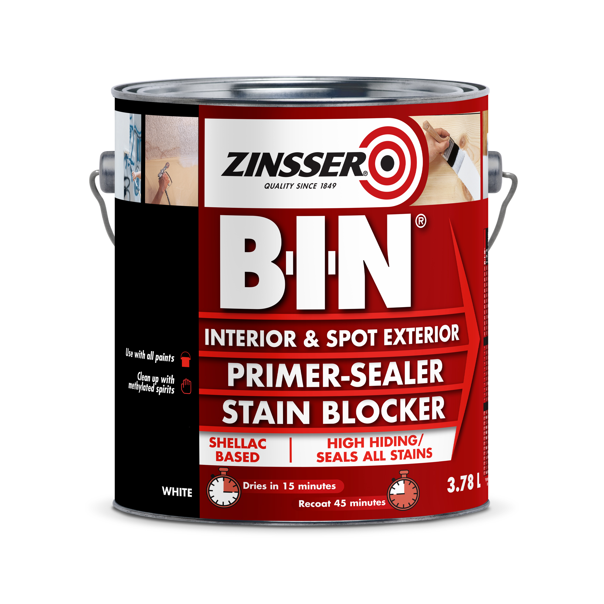 Zinsser B-I-N? Shellac-Based Primer Sealer Stain Killer 3.78L ...