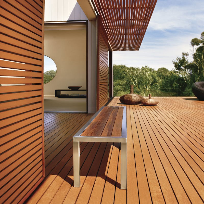 Exterior vertical timber