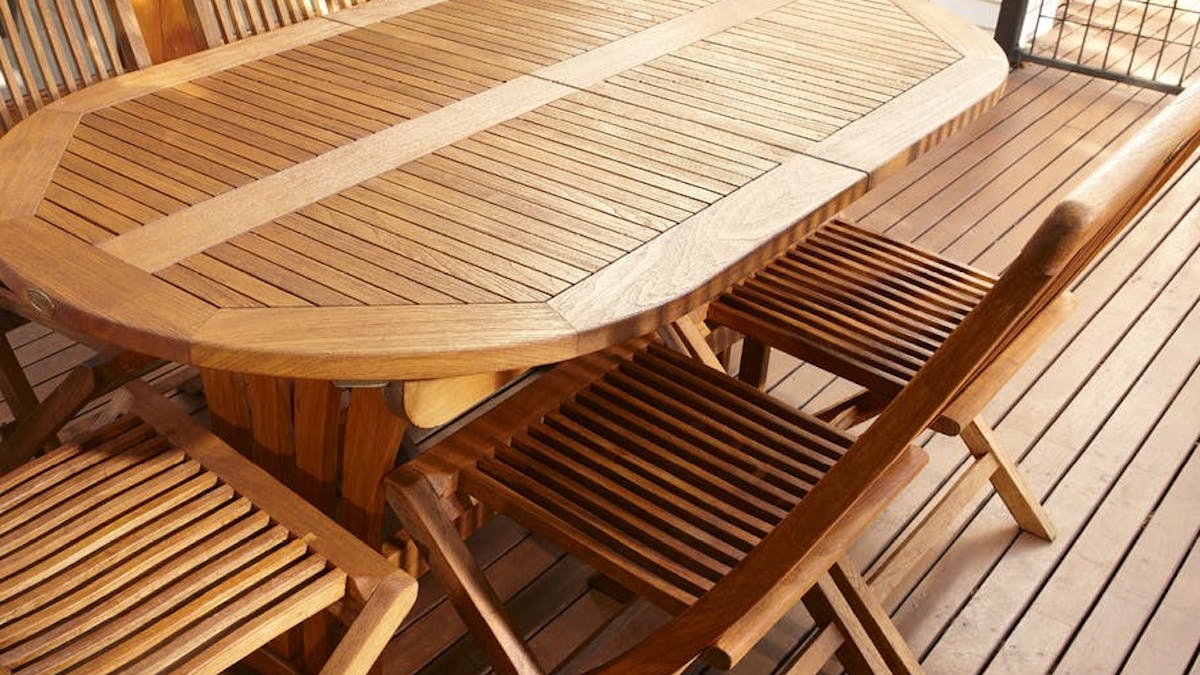 Outdoor timber furniture